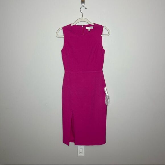Dress the Population Maeve High Neck Back Cut Out Body Con Dress with Front Slit - Picture 7 of 10